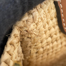 Load image into Gallery viewer, ANYA HINDMARCH Eyes N/S 2WAY Tote Bag Beige/Brown5050925189057 Raffia Leather Size Mini

