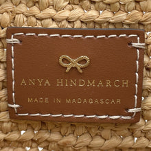 Load image into Gallery viewer, ANYA HINDMARCH Eyes N/S 2WAY Tote Bag Beige/Brown5050925189057 Raffia Leather Size Mini
