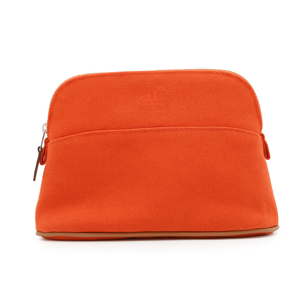 HERMES Bolide Pouch Orange Canvas Size Mini