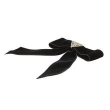 Load image into Gallery viewer, PRADA Logo Ribbon Hairclip Black1IF154 Velvet
