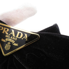 Load image into Gallery viewer, PRADA Logo Ribbon Hairclip Black1IF154 Velvet
