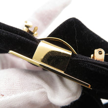 Load image into Gallery viewer, PRADA Logo Ribbon Hairclip Black1IF154 Velvet
