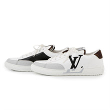 将图像加载到图库查看器中，LOUIS VUITTON Charlie Line Sneakers White/Black/Gray1A9JNA Leather Monogram・Nylon Size 9

