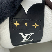 将图像加载到图库查看器中，LOUIS VUITTON Charlie Line Sneakers White/Black/Gray1A9JNA Leather Monogram・Nylon Size 9
