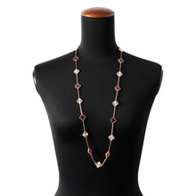 将图像加载到图库查看器中，Van Cleef &amp; Arpels ★Vintage Alhambra Long Necklace 20 motifsVCARP7RO00 18K Pink Gold
