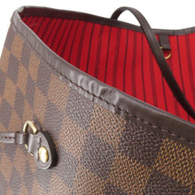 将图像加载到图库查看器中，LOUIS VUITTON Neverfull RedN41357 Damier Ebene Canvas Size GM

