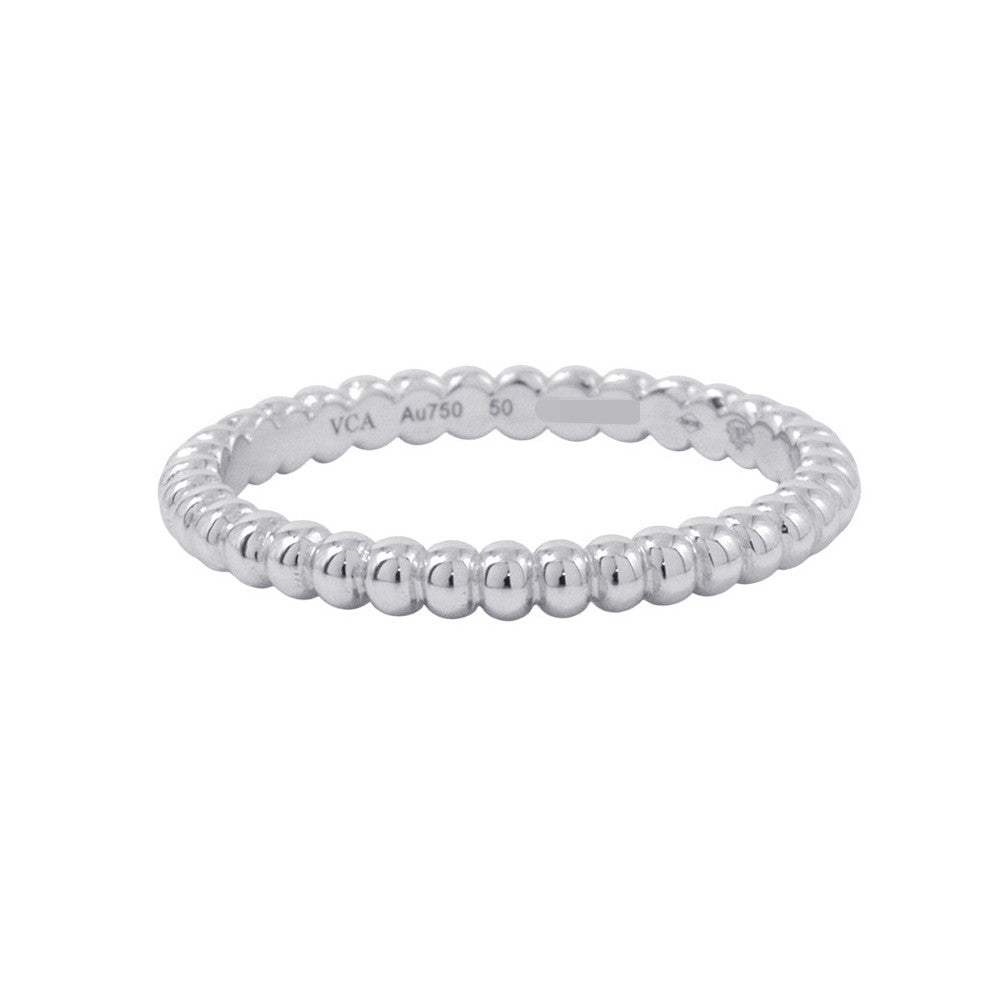 Van Cleef & Arpels Perle Gold Pearl Ring Small model Size 50/#10 SmallVCARPJME50/VCARPJME00 18K White Gold