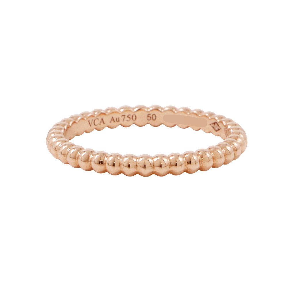Van Cleef & Arpels Perle Gold Pearl Ring Small model Size 50/#10 SmallVCARPJMF50/VCARPJMF00 18K Pink Gold