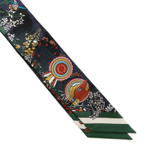 Load image into Gallery viewer, HERMES Twilly Pony Pit Stop Vert・Roden / Pink / Blue Silk100%
