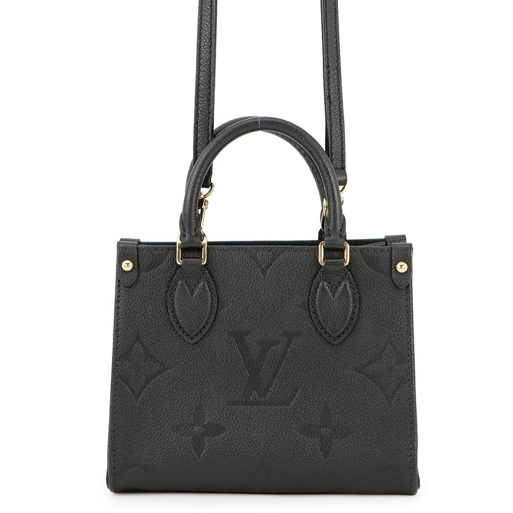 LOUIS VUITTON ★Onthego NoirM46993 Monogram Empreinte Leather Size BB