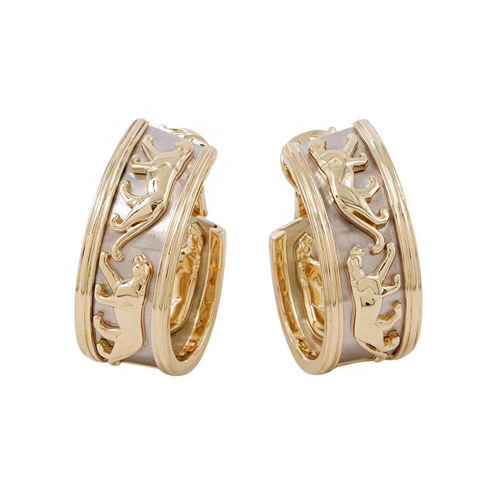 CARTIER Mahango Earring K18YG K18WG