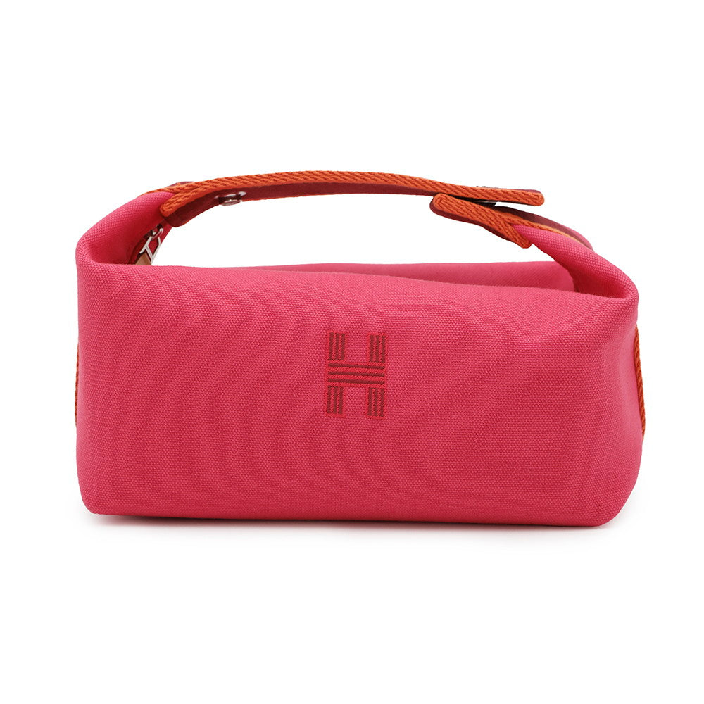 HERMES Brid a Black Hibiscus Canvas Size PM