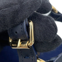 将图像加载到图库查看器中，LOUIS VUITTON Denim Wedge Sandals Navy Monogram Denim Leather Size 36H
