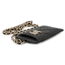 Load image into Gallery viewer, CHANEL ★Matelasse CC Logo Chain strap Card Case BlackA01745 Lambskin
