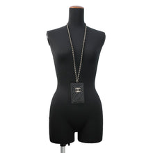 Load image into Gallery viewer, CHANEL ★Matelasse CC Logo Chain strap Card Case BlackA01745 Lambskin
