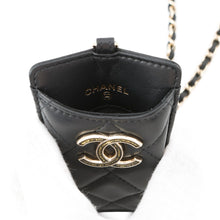 Load image into Gallery viewer, CHANEL ★Matelasse CC Logo Chain strap Card Case BlackA01745 Lambskin
