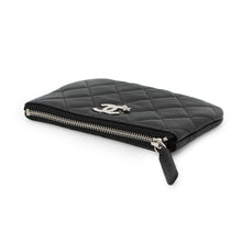 Load image into Gallery viewer, CHANEL Matelasse Star CC Logo Zip Pouch Coin Purse BlackAP4811 Soft Caviar Leather/Rhinestone
