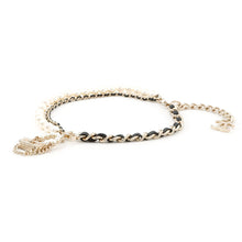 将图像加载到图库查看器中，CHANEL Matelasse bag motif necklaceAB6125 Metal Leather Faux Pearl
