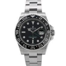将图像加载到图库查看器中，ROLEX GMT MasterII W40mm Stainless Steel Black Dial116710LN
