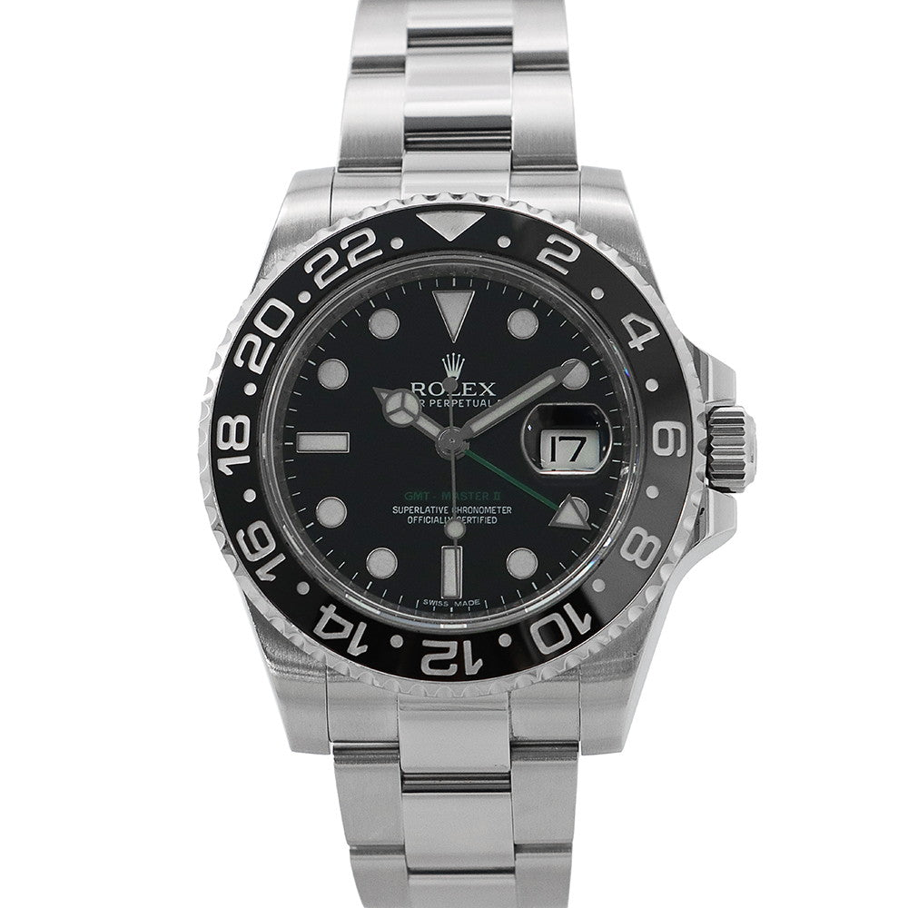 ROLEX GMT MasterII W40mm Stainless Steel Black Dial116710LN
