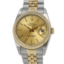 Load image into Gallery viewer, ROLEX Datejust W36mm Stainless Steel K18YG Champagne Dial16233
