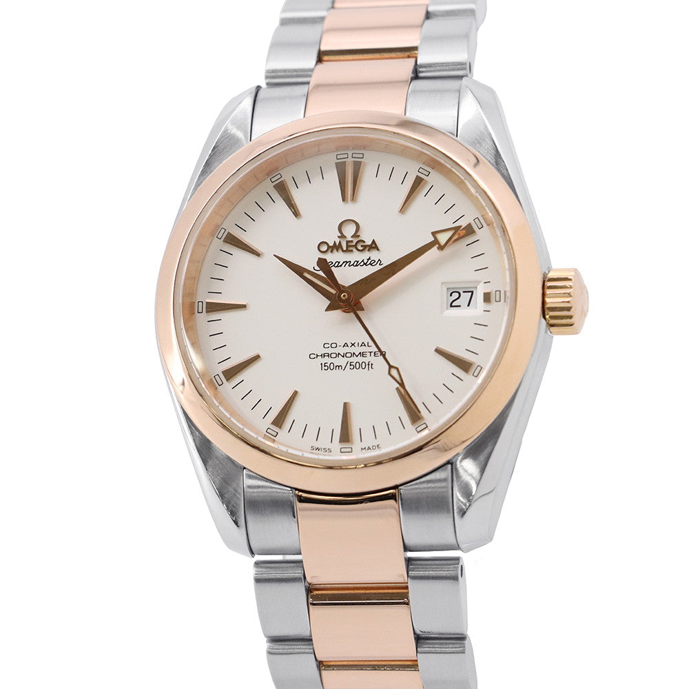 OMEGA Seamaster Aqua Terra Co-Axial W36.2mm Stainless Steel K18PG White Dial2304.30.00