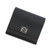 将图像加载到图库查看器中，LOEWE Anagram Vertical Wallet Small Tri-fold Wallet Black/BrownC821S33X01 Leather
