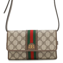 将图像加载到图库查看器中，BALENCIAGA The Hacker Project Shoulder Wallet Beige/Brown680131 PVC/Leather
