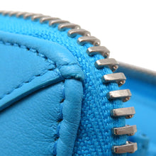 将图像加载到图库查看器中，BALENCIAGA Paper Continental Zip Around Wallet, Long Cloth Light Blue381226 Leather
