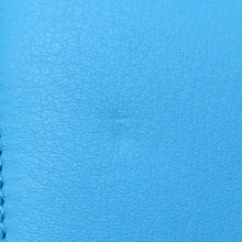 将图像加载到图库查看器中，BALENCIAGA Paper Continental Zip Around Wallet, Long Cloth Light Blue381226 Leather
