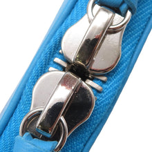 将图像加载到图库查看器中，BALENCIAGA Paper Continental Zip Around Wallet, Long Cloth Light Blue381226 Leather
