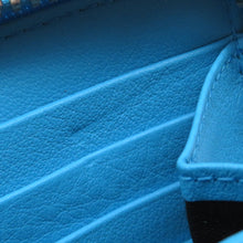 将图像加载到图库查看器中，BALENCIAGA Paper Continental Zip Around Wallet, Long Cloth Light Blue381226 Leather
