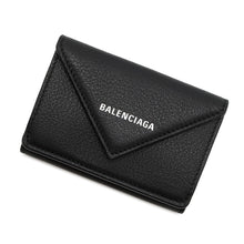 将图像加载到图库查看器中，BALENCIAGA Paper mini wallet Black391446 Leather
