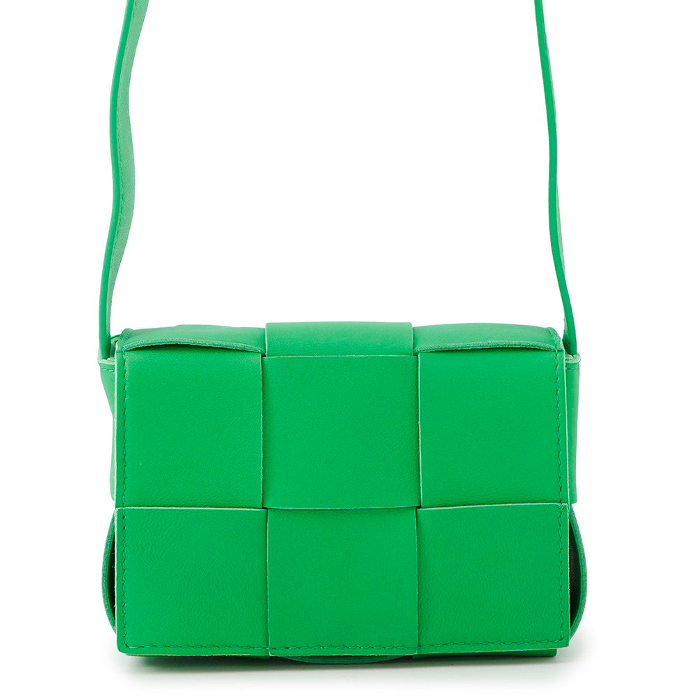 Bottega Veneta Candy Cassette MaxiINTRECCIATO Shoulder Bag Parakeet666688 Lambskin