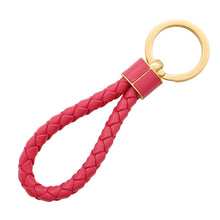 Load image into Gallery viewer, Bottega Veneta INTRECCIATO KEY HOLDER Pink651820 Leather Metal
