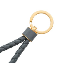 Load image into Gallery viewer, Bottega Veneta INTRECCIATO KEY HOLDER Gray651820 Leather Metal

