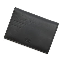 Load image into Gallery viewer, FENDI Zucca Bi-fold Card Case Black/Red7M0288 Leather

