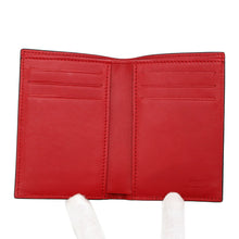 Load image into Gallery viewer, FENDI Zucca Bi-fold Card Case Black/Red7M0288 Leather
