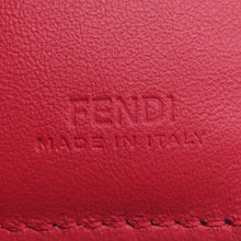 Load image into Gallery viewer, FENDI Zucca Bi-fold Card Case Black/Red7M0288 Leather
