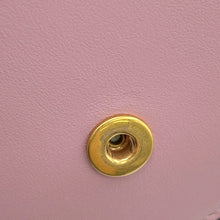 将图像加载到图库查看器中，CELINE Pocket Large Flap Chain Wallet Black/Pink105213 Leather
