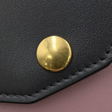 将图像加载到图库查看器中，CELINE Pocket Large Flap Chain Wallet Black/Pink105213 Leather
