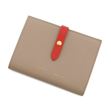将图像加载到图库查看器中，CELINE Multi-function Strap Wallet Beige/Red104813 Leather
