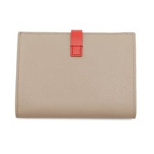 将图像加载到图库查看器中，CELINE Multi-function Strap Wallet Beige/Red104813 Leather
