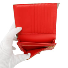 将图像加载到图库查看器中，CELINE Multi-function Strap Wallet Beige/Red104813 Leather
