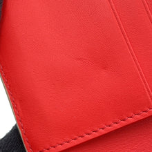 将图像加载到图库查看器中，CELINE Multi-function Strap Wallet Beige/Red104813 Leather
