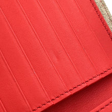 将图像加载到图库查看器中，CELINE Multi-function Strap Wallet Beige/Red104813 Leather
