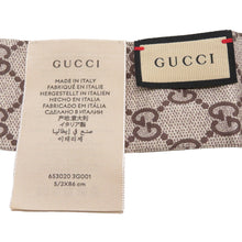 将图像加载到图库查看器中，GUCCI GG Heart Pattern Scarf Beige/Red653020 Silk100%
