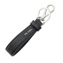 Load image into Gallery viewer, PRADA Triangle Plate Keychain Black2PP68T Leather
