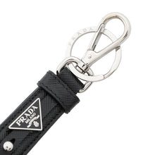 Load image into Gallery viewer, PRADA Triangle Plate Keychain Black2PP68T Leather
