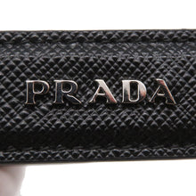 Load image into Gallery viewer, PRADA Triangle Plate Keychain Black2PP68T Leather
